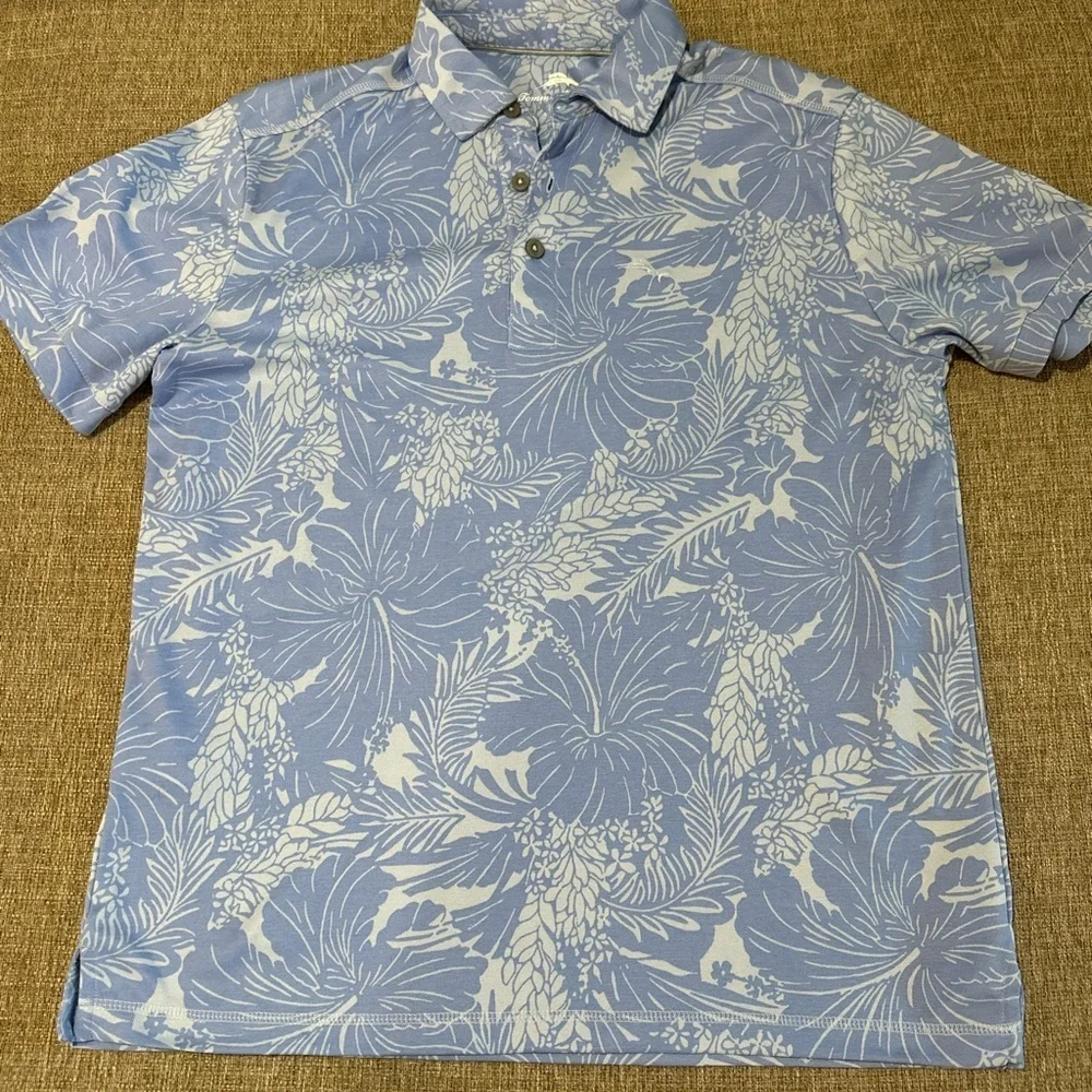 TOMMY BAHAMA BIG SKY BLUE NEW MEN'S POLO SHIRT SIZE S - Picture 2 of 4